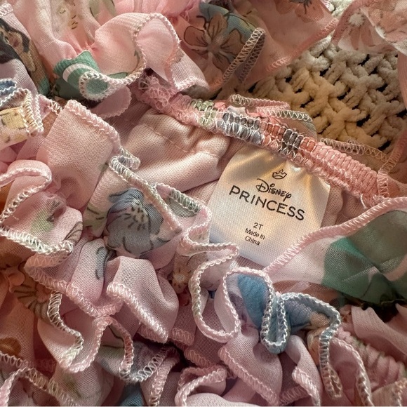 Disney NEW Princess Cinderella Belle Jasmine Chiffon Dress - Pink Sz 2T - Picture 6 of 7